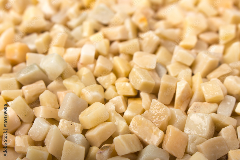 beautiful natural yellow stone scattered on a white background beautiful natural yellow stone scattered on a white background