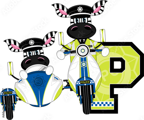 P is for Policeman - Zebra