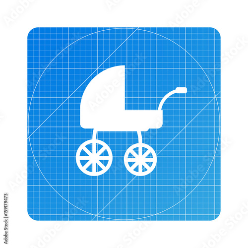 Blueprint - Kinderwagen retro