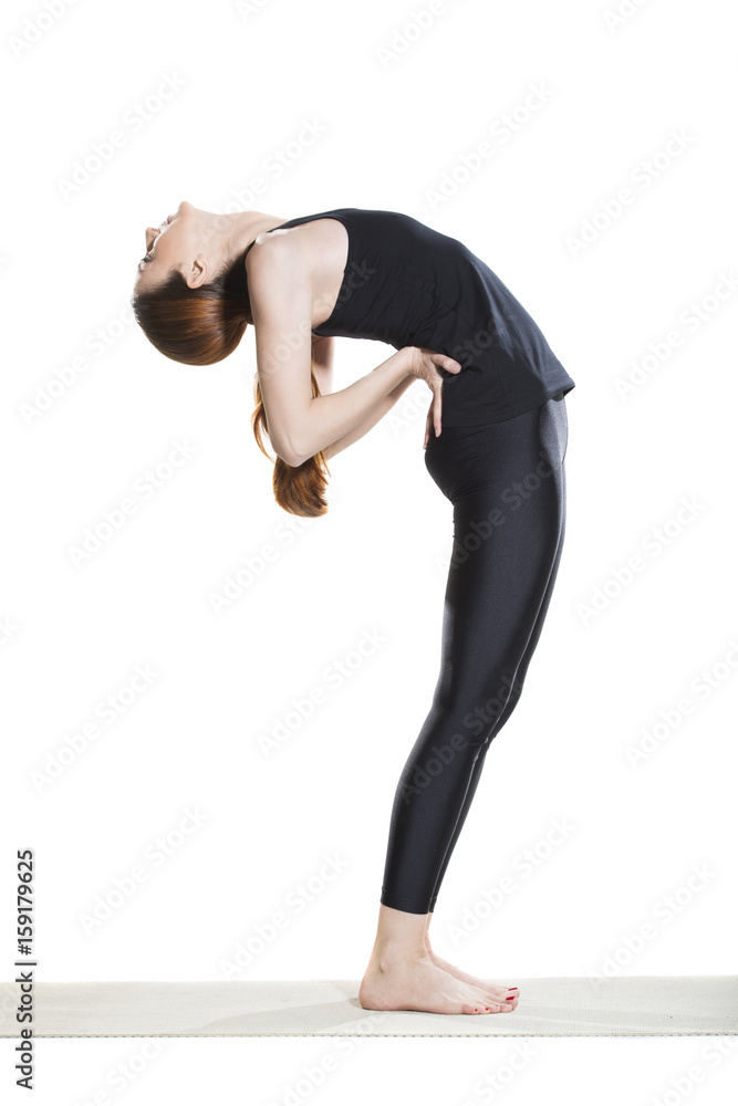 Yoga Standing Backbend Pose - Anuvittasana