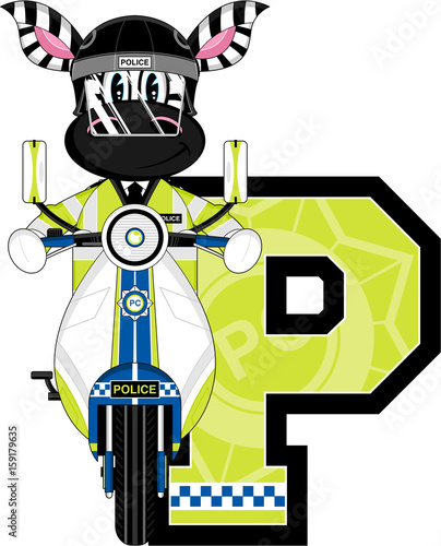 P is for Policeman - Zebra