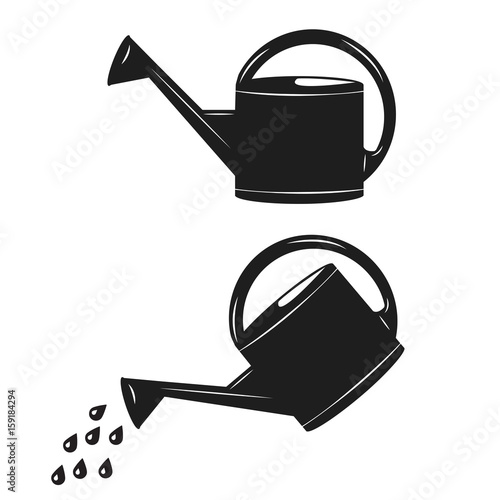 Watering can isolated vector icon. Irrigation symbol.