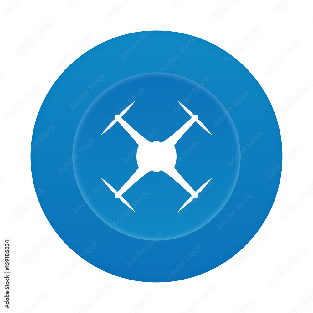 Runder 3D Button - Drohne - Kamera Runder 3D Button - Drohne - Kamera