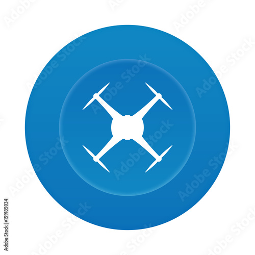 Runder 3D Button - Drohne - Kamera