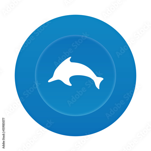 Runder 3D Button - Delfin