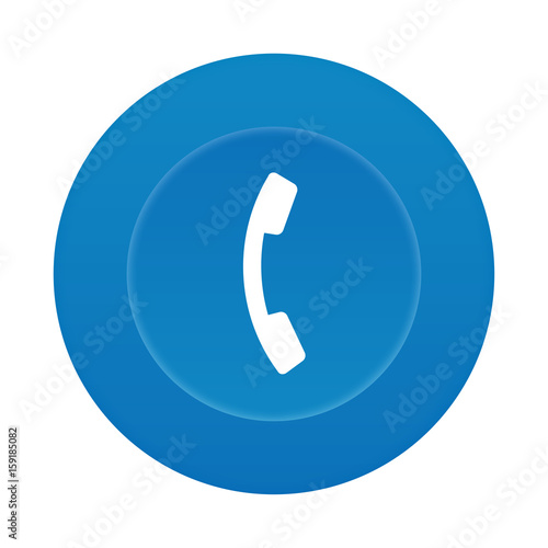 Runder 3D Button - Telefon