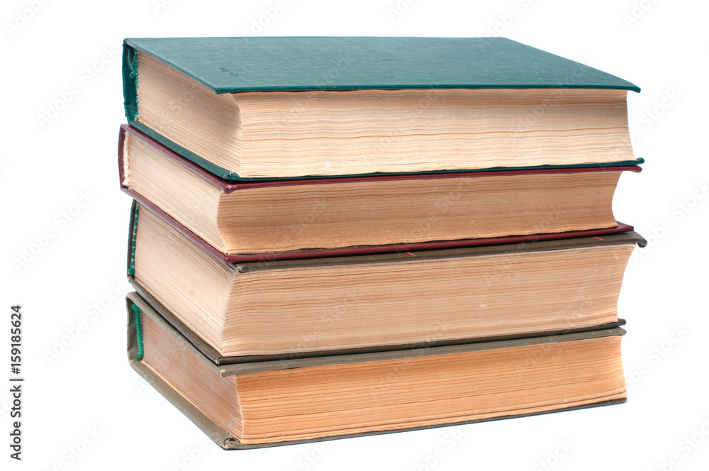 A stack of books isolated on white background A stack of books isolated on white background