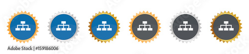 Stammbaum - Gezacktes Button-Set