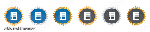 Akte - Gezacktes Button-Set