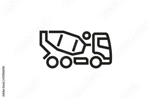 Vehicle Icons: Concrete Mixer Truck.