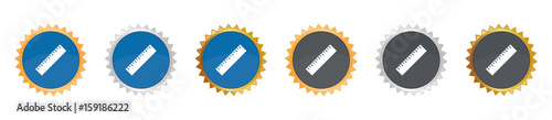 Lineal - Gezacktes Button-Set