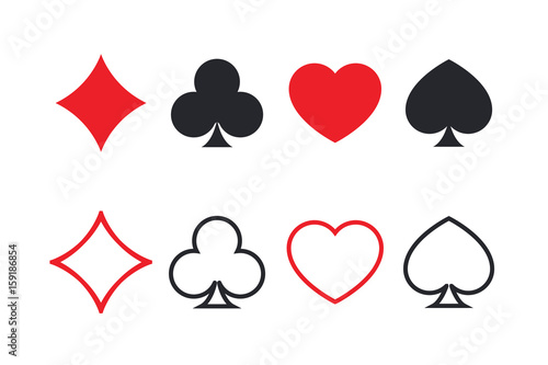 Set of playing cards symbol
