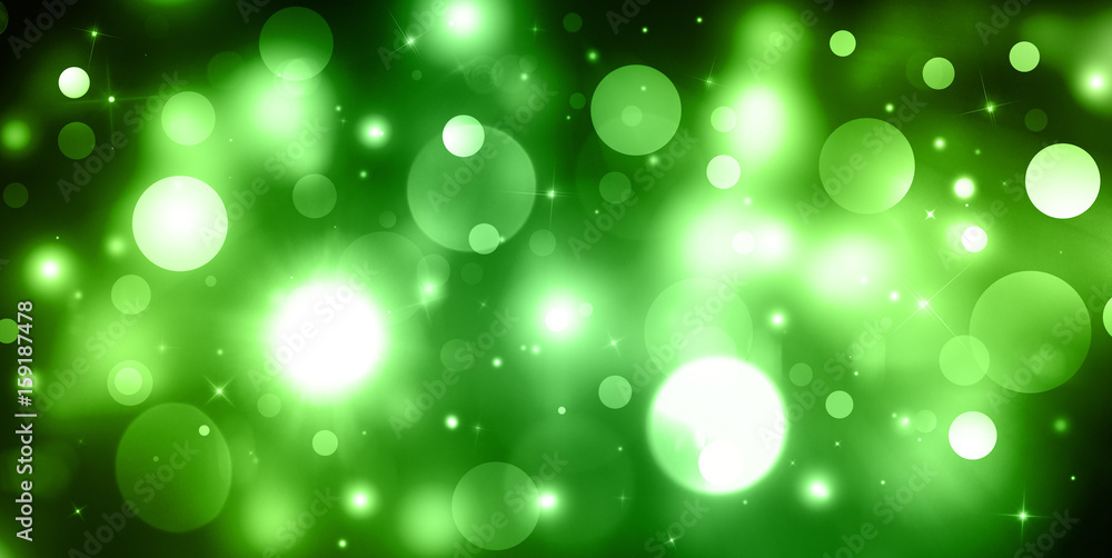 Green sparkle defocused rays lights bokeh abstract background. Web Banner, Header Layout Template. Green sparkle defocused rays lights bokeh abstract background. Web Banner, Header Layout Template.