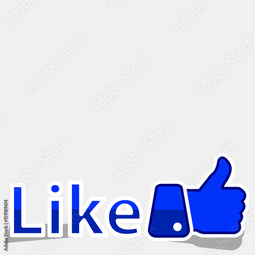 Thumb up and word like