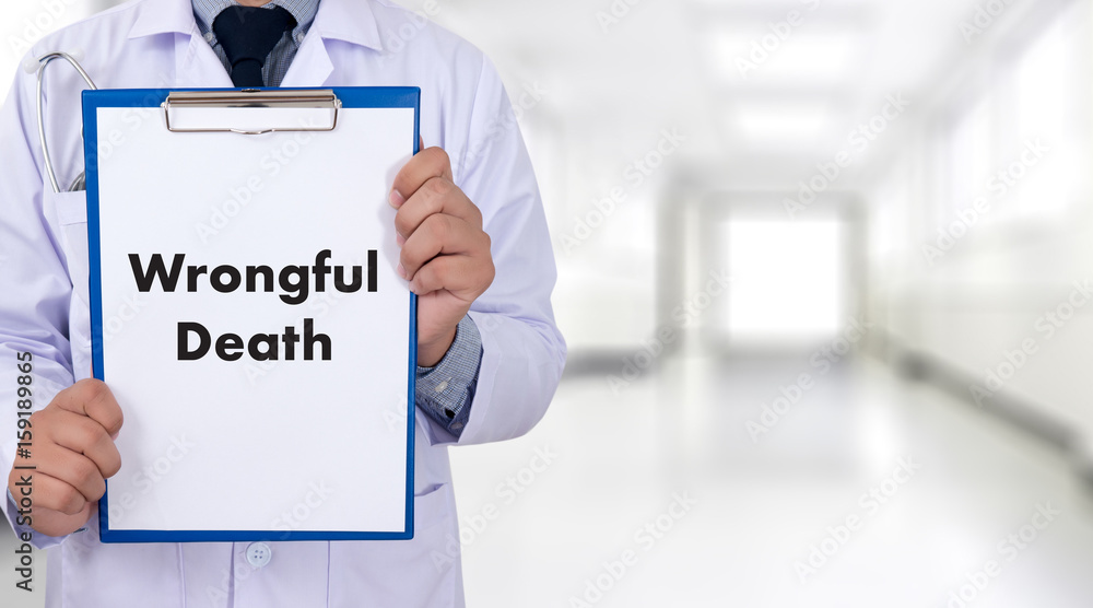 Wrongful Death Doctor talk and patient medical working at office Wrongful Death Doctor talk and patient medical working at office