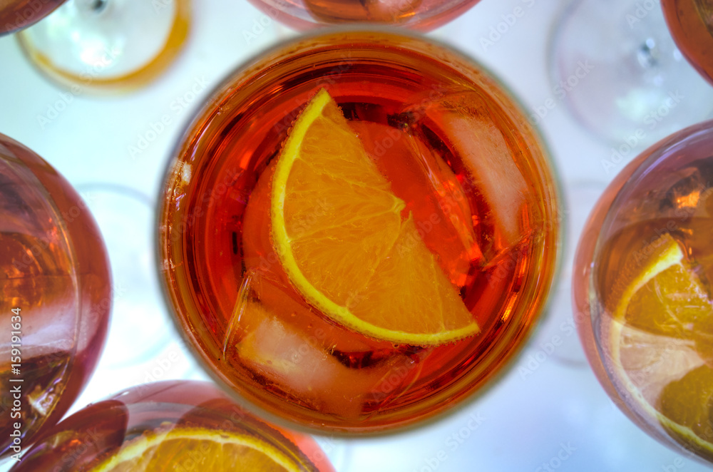 cold summer drink whit orange. cold summer drink whit orange.