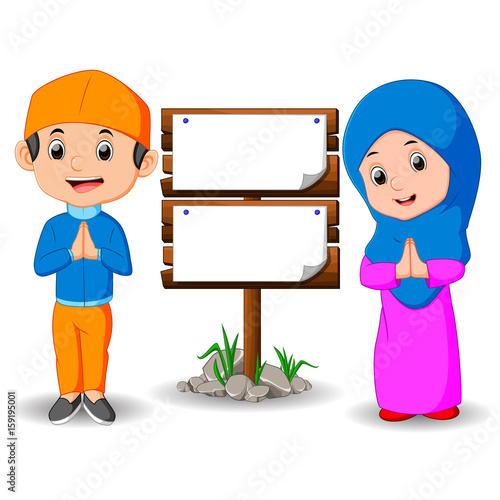 Muslim kid cartoon