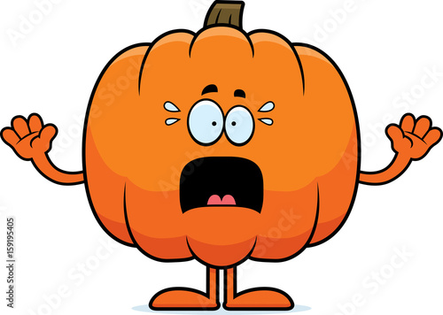 Scared Cartoon Pumpkin