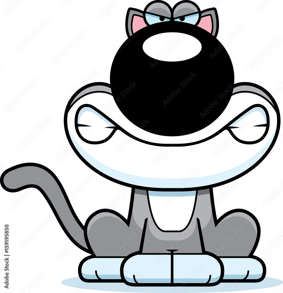Obraz premium Angry Cartoon Cat