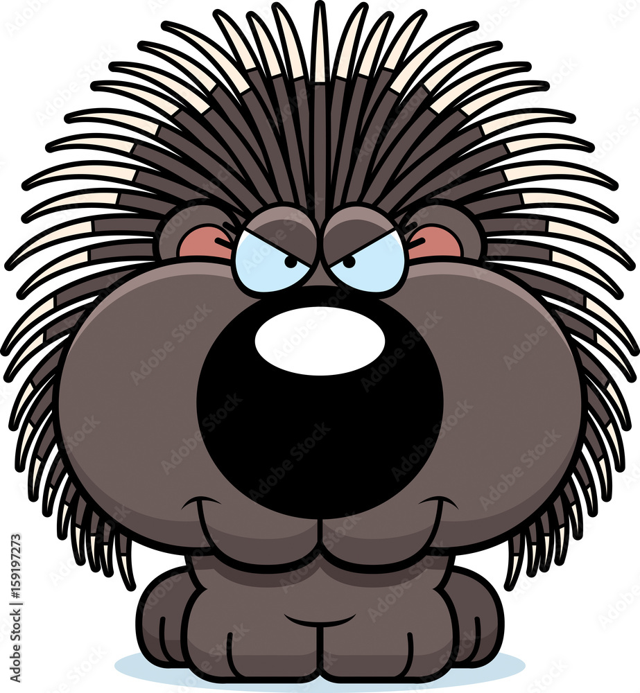 Cartoon Sly Porcupine