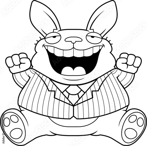 Cartoon Fat Rabbit Suit