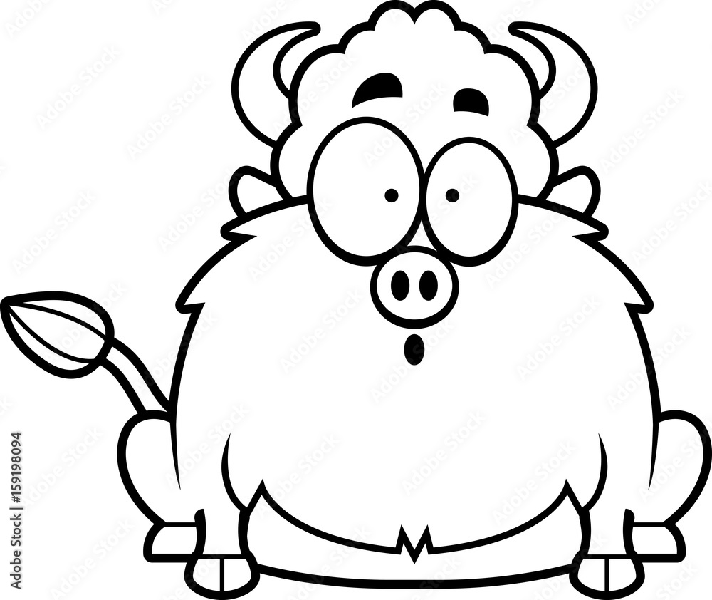 Surprised Cartoon Bison Surprised Cartoon Bison