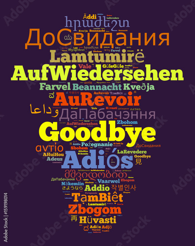 Word Goodbye in different languages