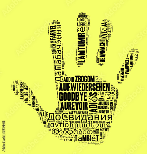 Word Goodbye in different languages