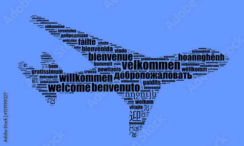 Word Welcome in different languages