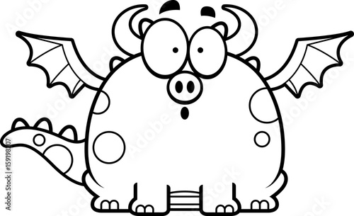 Surprised Cartoon Dragon