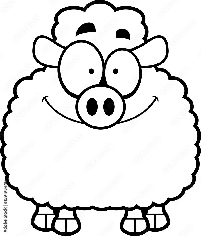 Obraz premium Smiling Little Lamb