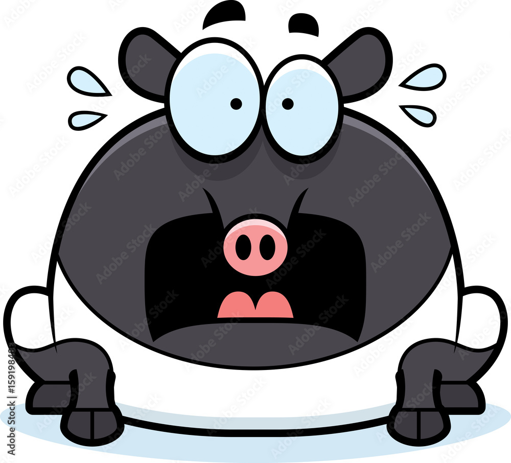 Naklejka premium Scared Cartoon Tapir