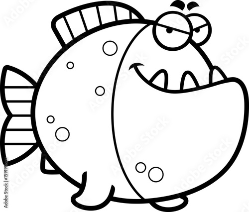 Sly Cartoon Piranha