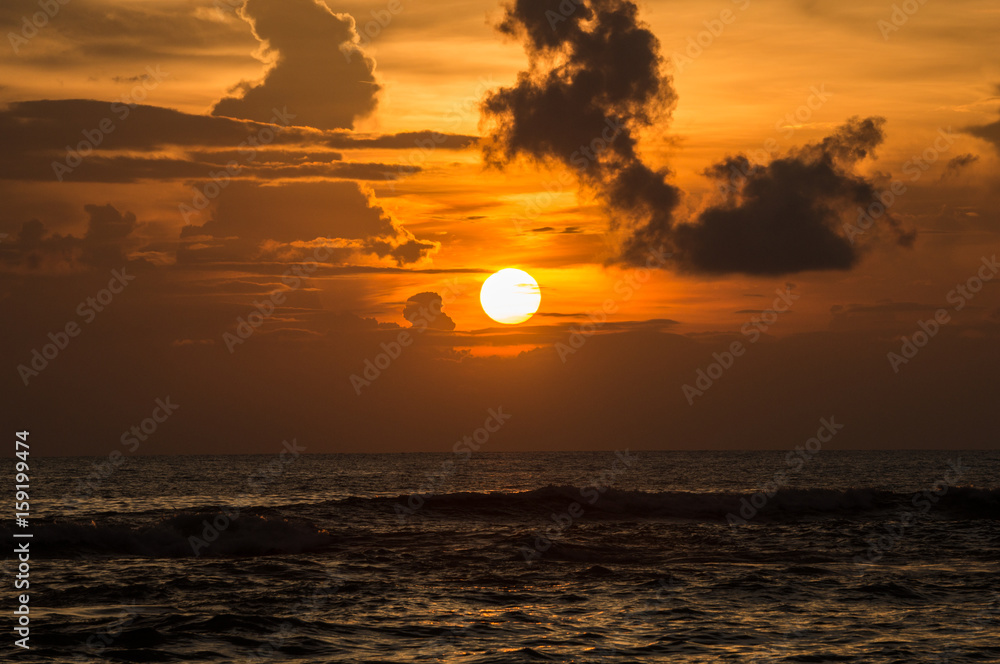 Sun setting on the Andaman sea