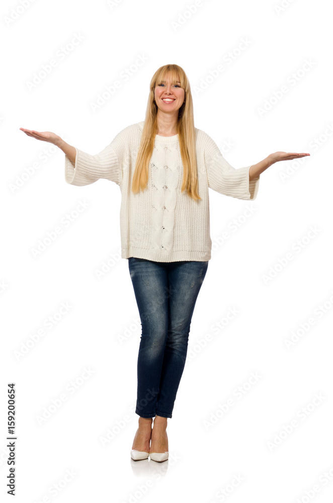 Nice woman model isolated on the white background Nice woman model isolated on the white background