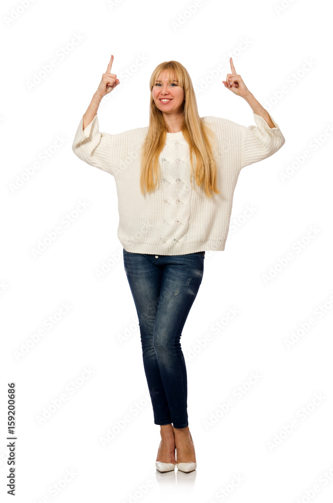 Nice woman model isolated on the white background Nice woman model isolated on the white background