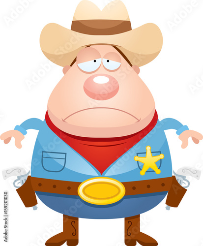 Sad Cartoon Sheriff