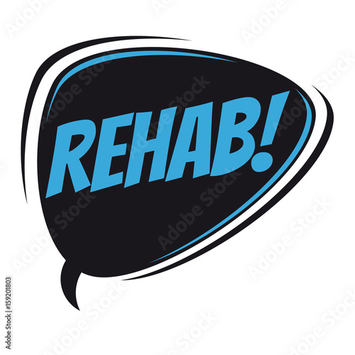 rehab retro speech balloon