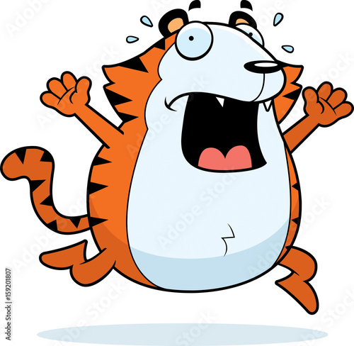 Cartoon Tiger Panic