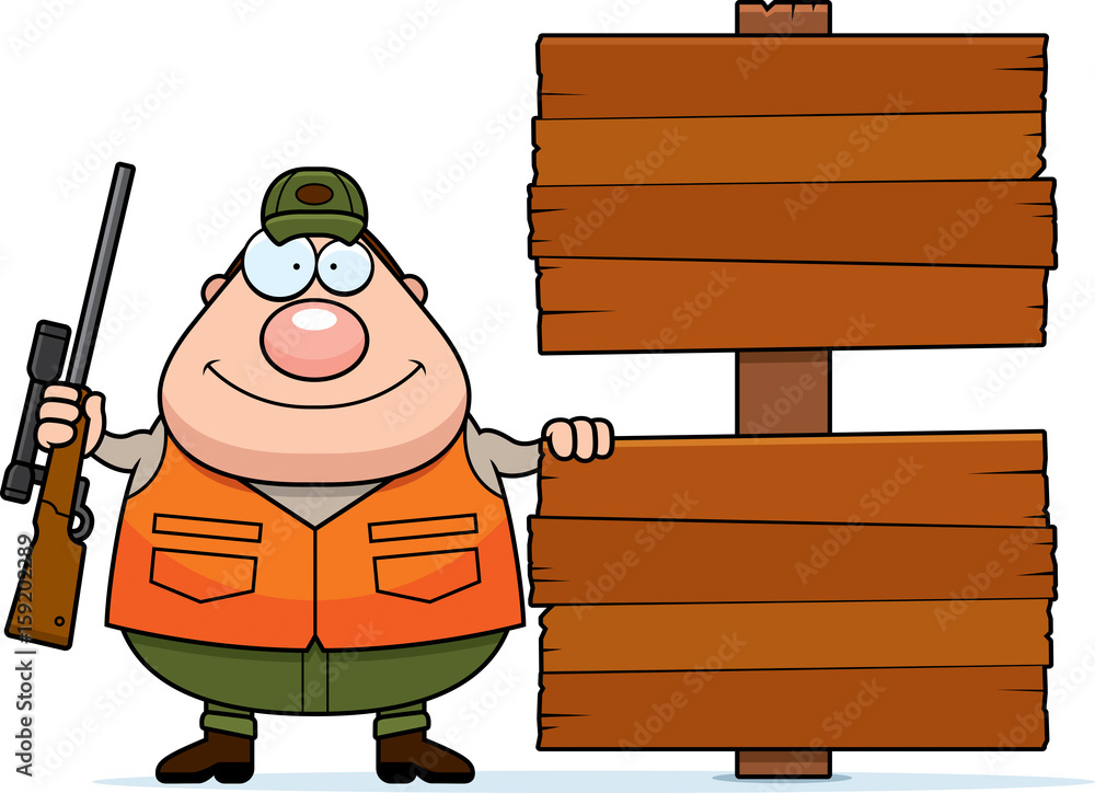 Cartoon Hunter Sign Stock Vector Adobe Stock