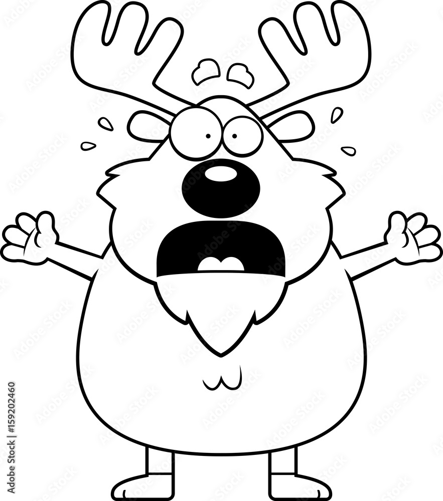 Obraz premium Scared Cartoon Moose