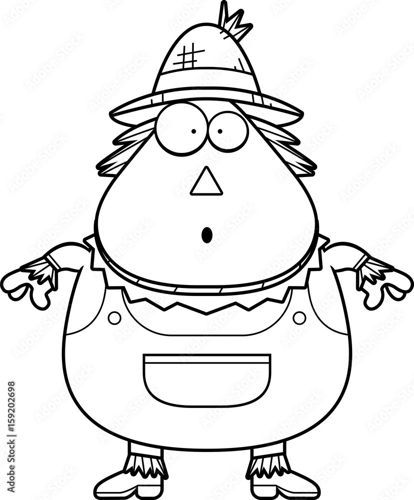 Surprised Cartoon Scarecrow Surprised Cartoon Scarecrow