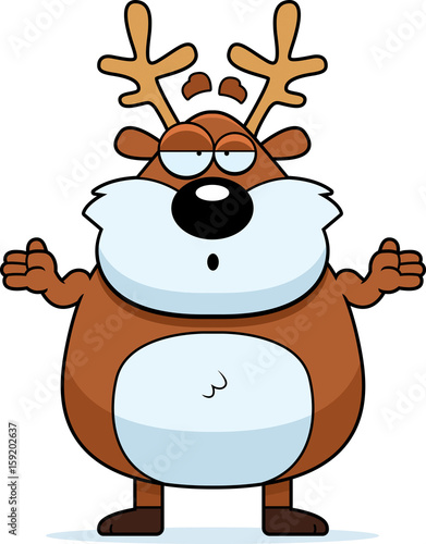 Confused Cartoon Reindeer