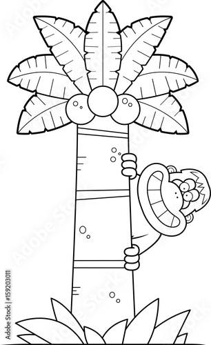 Cartoon Orangutan Tree