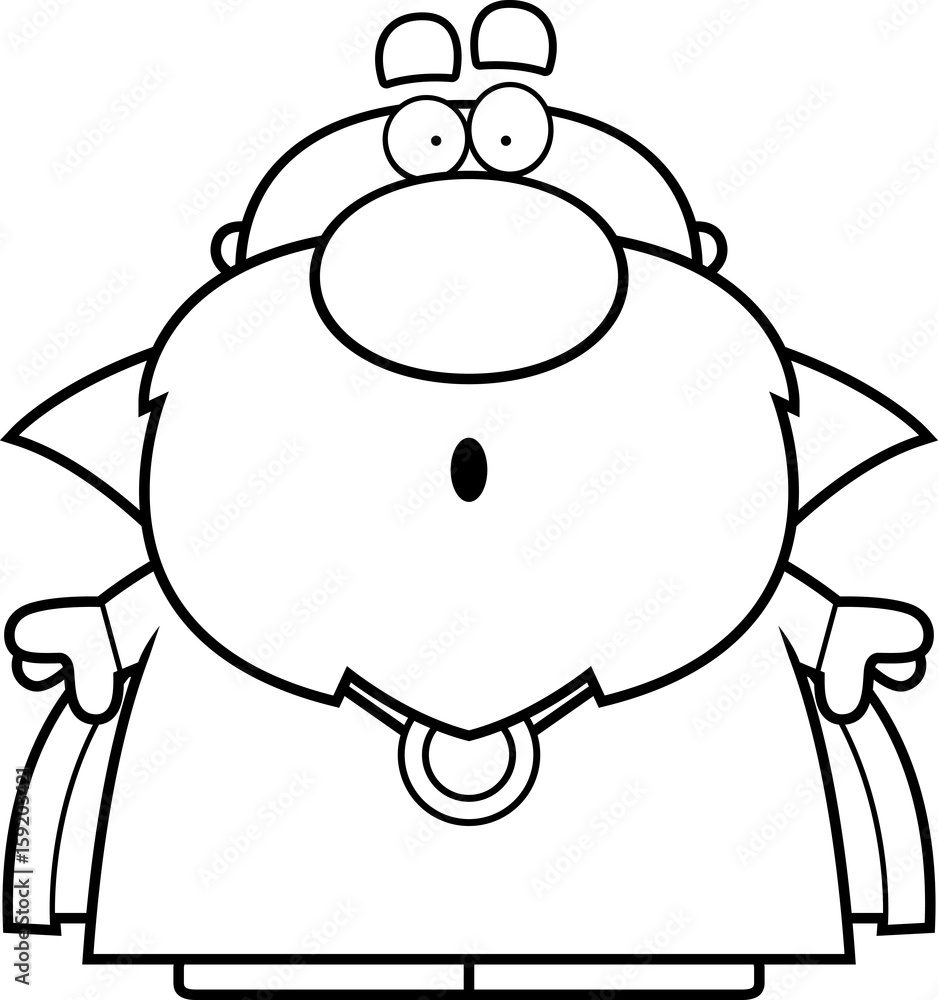 Cartoon Surprised Wizard Cartoon Surprised Wizard