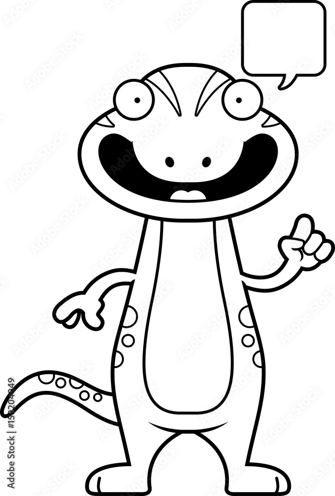 Cartoon Gecko Talking Cartoon Gecko Talking
