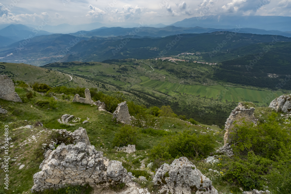 Fototapeta premium View of Italy from Abruzzo, Rocca Calascio