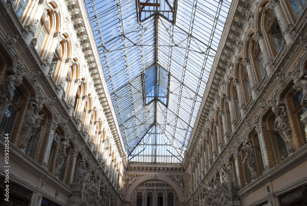 Glass ceiling in the old building