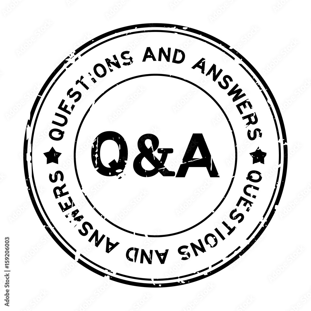Grunge black Q&A (Questions and Answers) rubber seal stamp on white background Grunge black Q&A (Questions and Answers) rubber seal stamp on white background
