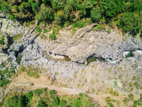 Gole dell Alcantara (Gorge of Alcantara river) in Sicily